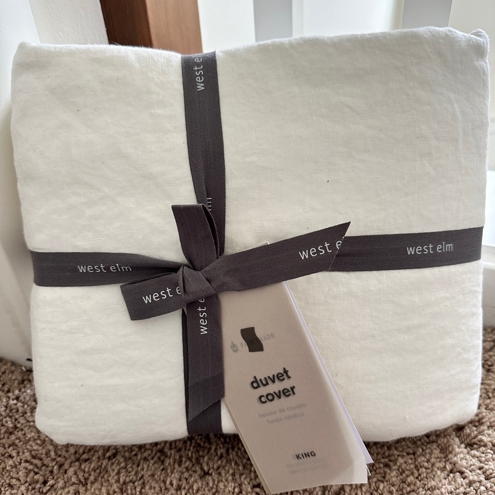 West Elm Linen Duvet Cover